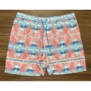 Faherty Shorelite Trunk Mens Water Color Star Nation Swim Shorts Lined Sz 2XL